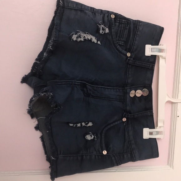 Ripped, Dark/Medium Wash Shorts - Picture 2 of 4